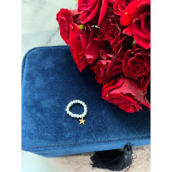 162 Pierścionek na gumce GWIAZDKA STAL 316L