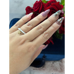 162 Pierścionek na gumce GWIAZDKA STAL 316L