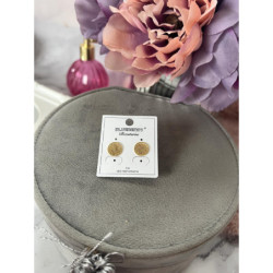 898 Złote kolczyki BLUEBERRY DROGA GRECKA STAL