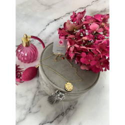 849 Złoty naszyjnik celebrytka OKO MOON RIVER STAL