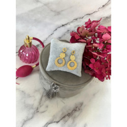 624 ZŁOTE KOLCZYKI KÓŁKA BLASZKI STAL 316L HIT