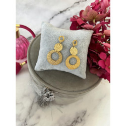 624 ZŁOTE KOLCZYKI KÓŁKA BLASZKI STAL 316L HIT