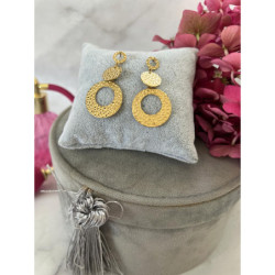 624 ZŁOTE KOLCZYKI KÓŁKA BLASZKI STAL 316L HIT