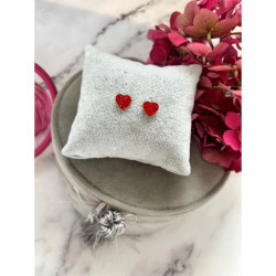 657 Złote kolczyki wkrętki SERCA CYRKONIE STAL