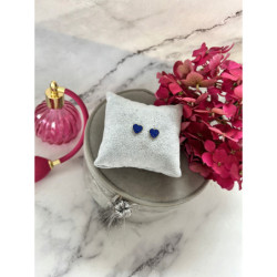 628 Złote kolczyki wkrętki SERCA CYRKONIE STAL