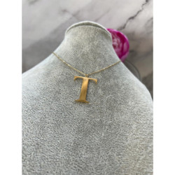 Złoty łańcuszek naszyjnik wisiorek LITERKA T Aisad