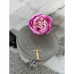 Złoty łańcuszek naszyjnik wisiorek LITERKA T Aisad