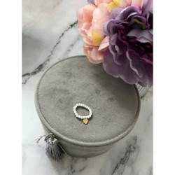 1190 Pierścionek na gumce SERCE SERDUSZKO STAL 316