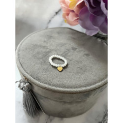 1190 Pierścionek na gumce SERCE SERDUSZKO STAL 316