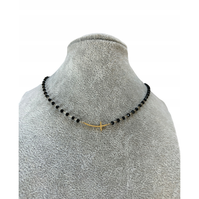 1038 Naszyjnik różaniec KRZYŻ KRZYŻYK KORALIKI