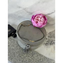 1038 Naszyjnik różaniec KRZYŻ KRZYŻYK KORALIKI