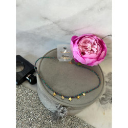 950 Naszyjnik Moon River koraliki GWIAZDKI STAL