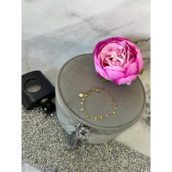 785 Złota bransoletka KRZYŻ KRZYŻYK STAL 316L