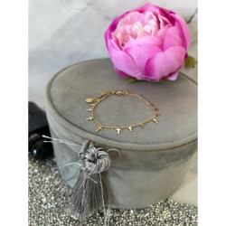 785 Złota bransoletka KRZYŻ KRZYŻYK STAL 316L