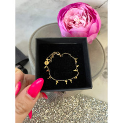 785 Złota bransoletka KRZYŻ KRZYŻYK STAL 316L