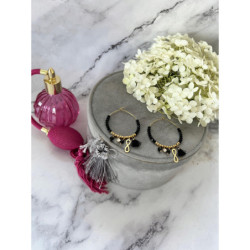 1325 Złote kolczyki KOŁA 4cm KORALIKI ZNAK CHWOST