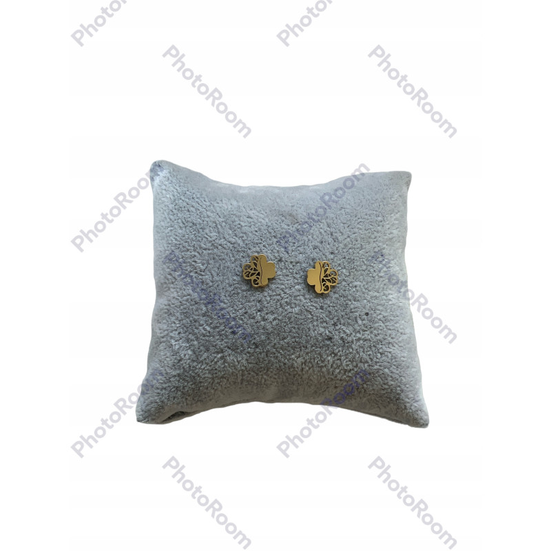 Złote kolczyki wkrętki KONICZYNKA stal 316L