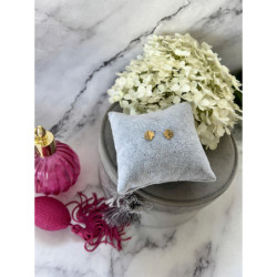 Złote kolczyki wkrętki KONICZYNKA stal 316L