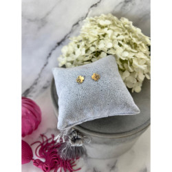 Złote kolczyki wkrętki KONICZYNKA stal 316L