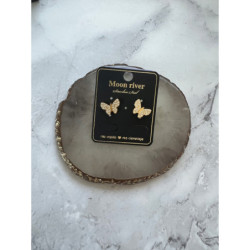 1303 Złote kolczyki MOTYLKI CYRKONIE STAL 316L