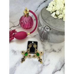 425 Złote kolczyki ażurowe KRZYŻE DUŻE STAL 316