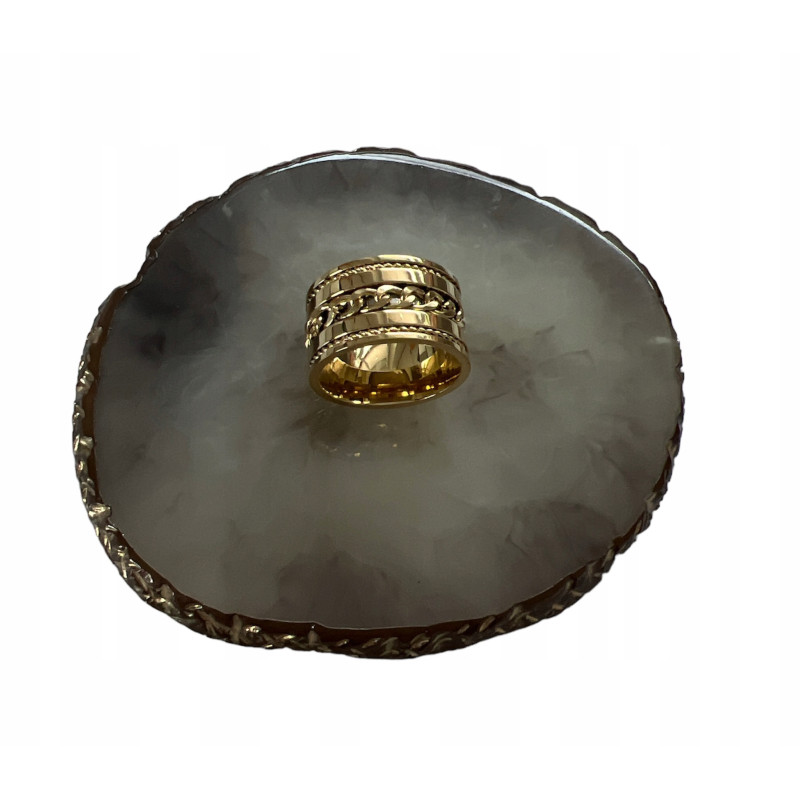 851 Pierścionek OBRĄCZKA SZEROKA r 8/18mm stal