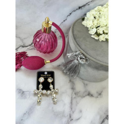 1085 Złote kolczyki KRZYŻE KRYSZTAŁY DUŻE STAL 316