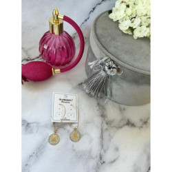 1314 Złote kolczyki BLUEBERRY CYRKONIE STAL 316L