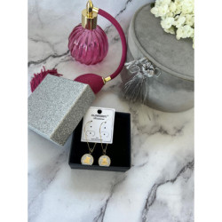 1314 Złote kolczyki BLUEBERRY CYRKONIE STAL 316L