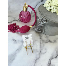 1317 Złote kolczyki BLUEBERRY KRZYŻ KRZYŻE STAL