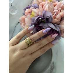 851 Pierścionek OBRĄCZKA SZEROKA r 8/18mm stal