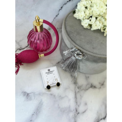 1305 Złote kolczyki BLUEBERRY CYRKONIE STAL 316L