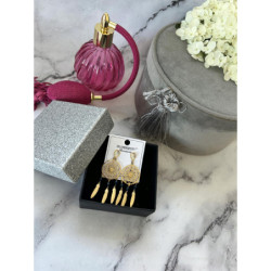 1312 Złote kolczyki BLUEBERRY ŁAPACZE SNÓW STAL