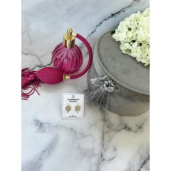 1310 Złote kolczyki BLUEBERRY cyrkonie KONICZYNKI