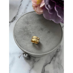 851 Pierścionek OBRĄCZKA SZEROKA r 7/17mm stal