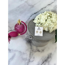 1311Złote kolczyki BLUEBERRY cyrkonie STAL 316L