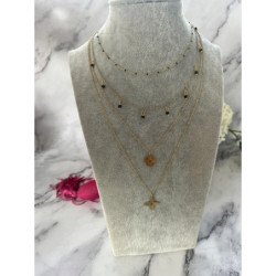 1082 Naszyjnik komplet KORALIKI KONICZYNKA STAL