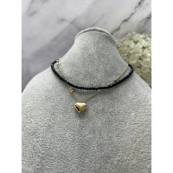 202 Naszyjnik różaniec SERCE SERDUSZKO STAL 316L