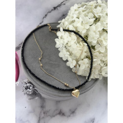 202 Naszyjnik różaniec SERCE SERDUSZKO STAL 316L