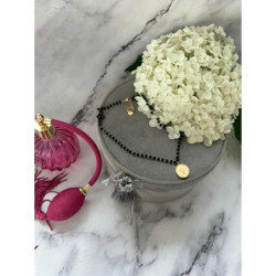 595 Naszyjnik różaniec MONETA ELŻBIETA STAL 316L