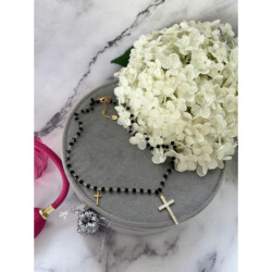 374 Naszyjnik różaniec KRZYŻ KRZYŻYK STAL 316L