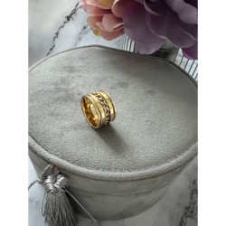 851 Pierścionek OBRĄCZKA SZEROKA r 6/16mm stal