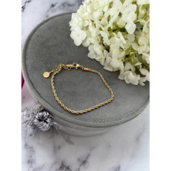 195 Złota bransoletka splot KORDA STAL 316L