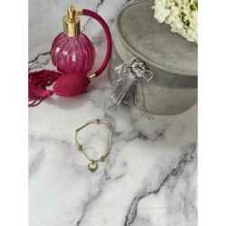 790 Złota bransoletka SERCE zaciskana STAL 316