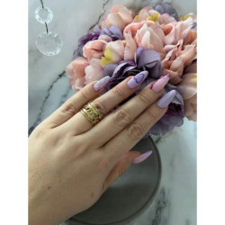 851 Pierścionek OBRĄCZKA SZEROKA r 6/16mm stal