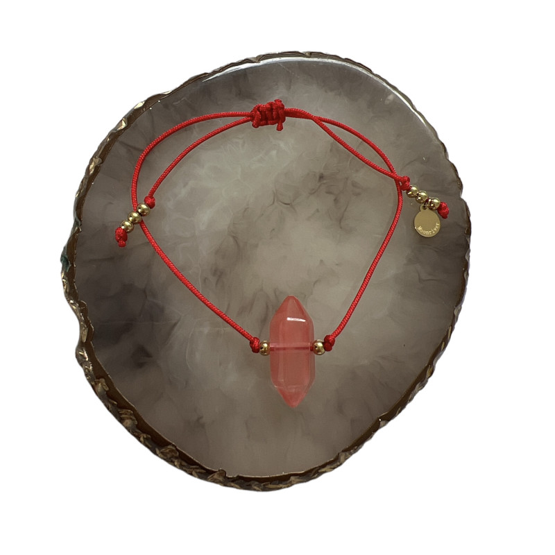 837 Bransoletka na sznurku SOPELEK KRYSZTAŁ STAL