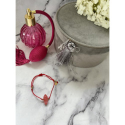 837 Bransoletka na sznurku SOPELEK KRYSZTAŁ STAL