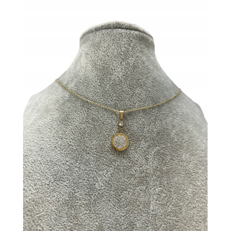 166 Złoty łańcuszek celebrytka BLUEBERRY stal 316