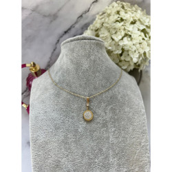 166 Złoty łańcuszek celebrytka BLUEBERRY stal 316