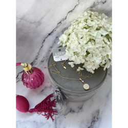 166 Złoty łańcuszek celebrytka BLUEBERRY stal 316